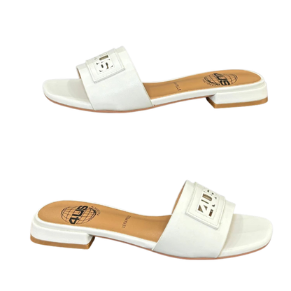 4US By Paciotti sandali da donna Ciabatte in pelle Art.UZM16 Col.Bianco