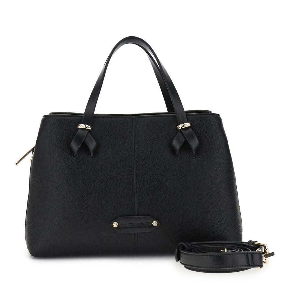 Borsa Donna Cafènoir Mini Tote Effetto Pelle Martellata Nera
