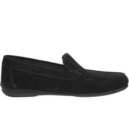 Geox Ascanio - Mocassini Traspiranti In Suede Blu - Uomo Scarpe Mocassini