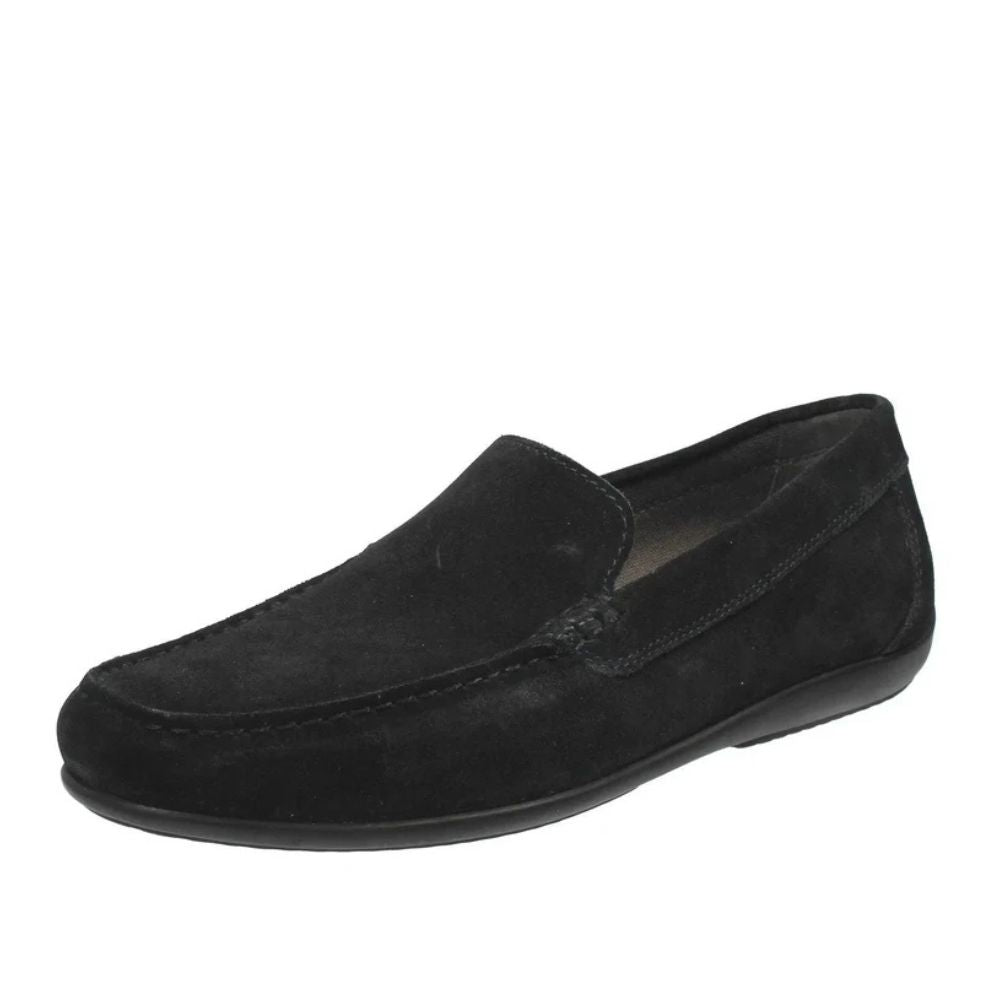 Geox Ascanio - Mocassini Traspiranti In Suede Blu - Uomo Scarpe Mocassini