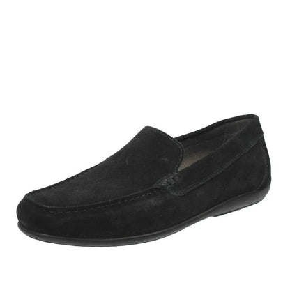 Geox Ascanio - Mocassini Traspiranti In Suede Blu - Uomo Scarpe Mocassini