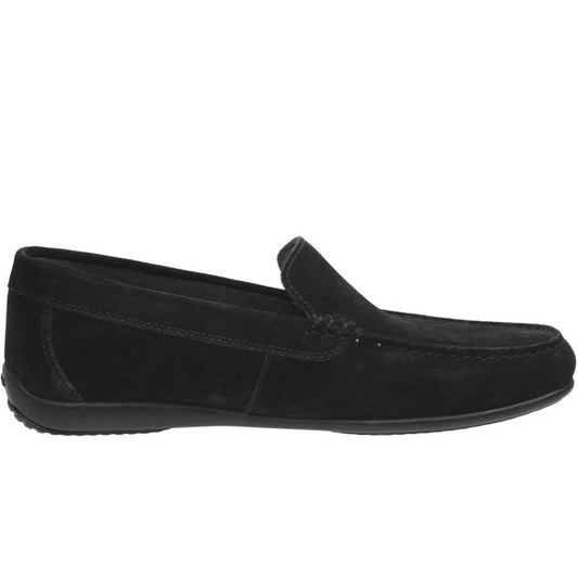 Geox Ascanio - Mocassini Traspiranti In Suede Blu - Uomo Scarpe Mocassini