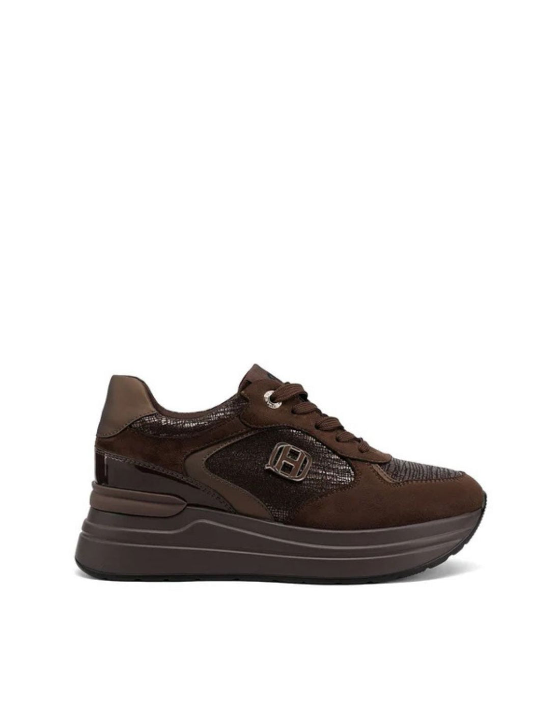 QUEEN HELENA Sneakers da donna con suola platform e dettagli lucidi X35-24