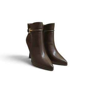 KISS KRISS KK126 - Stivaletti con plateau col. Cacao