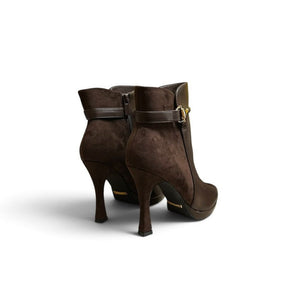 KISS KRISS KK126 - Stivaletti con plateau col. Cacao