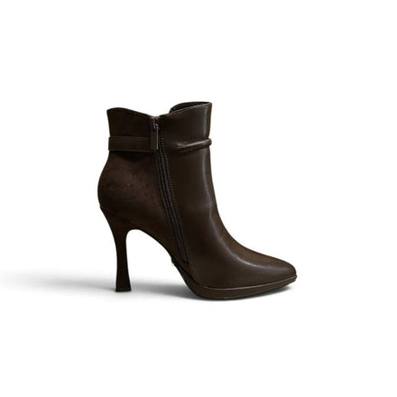 KISS KRISS KK126 - Stivaletti con plateau col. Cacao