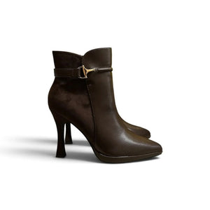 KISS KRISS KK126 - Stivaletti con plateau col. Cacao