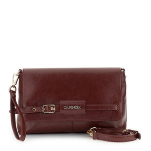 CAFENOIR borsa pochette effetto pelle lucida con dettaglio bordeaux