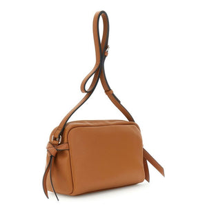 CAFENOIR borsa camera bag effetto pelle con grana grossa, con dettaglio lettering cuoio