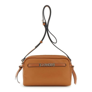 CAFENOIR borsa camera bag effetto pelle con grana grossa, con dettaglio lettering cuoio