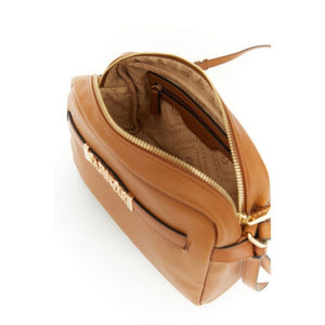 CAFENOIR borsa camera bag effetto pelle con grana grossa, con dettaglio lettering cuoio