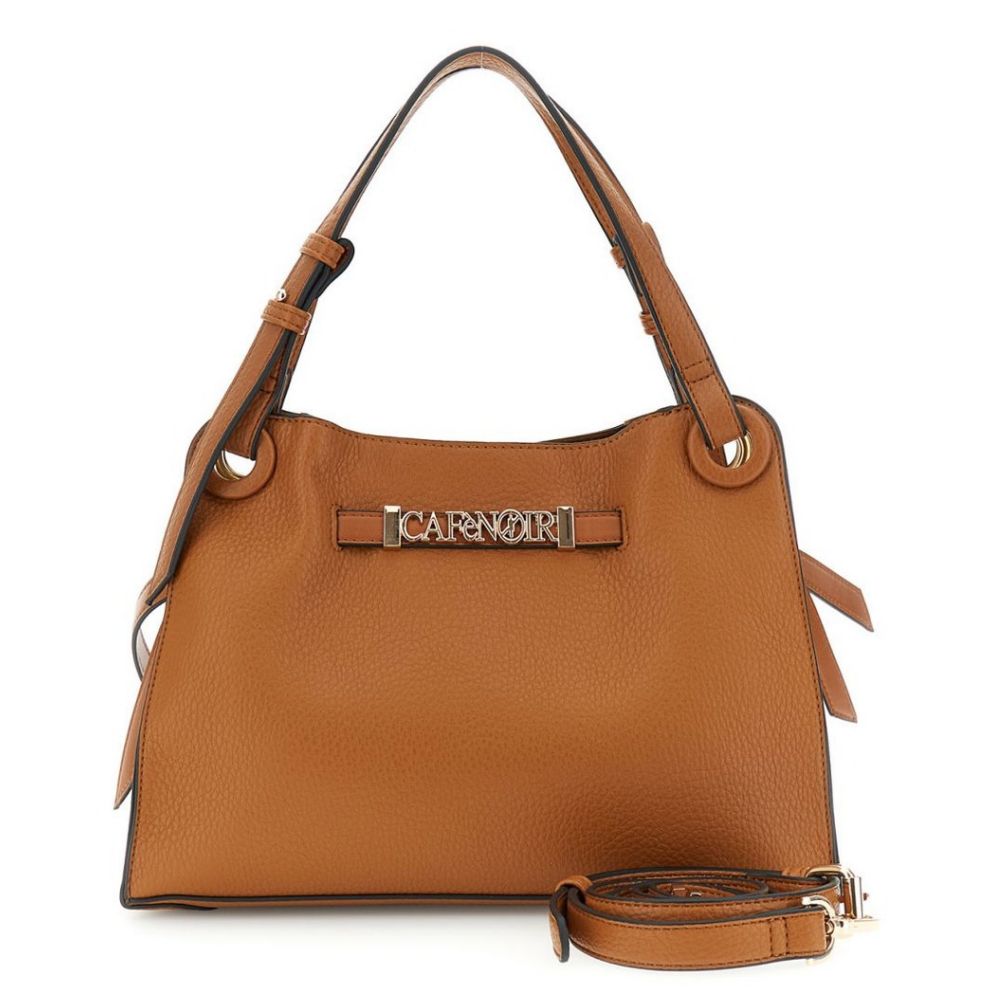 CAFENOIR borsa tote effetto pelle con grana grossa, con dettaglio lettering cuoio