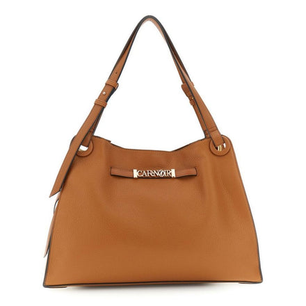 CAFENOIR borsa shopping bag effetto pelle con grana grossa con dettaglio lettering cuoio