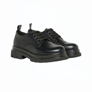 DIESEL D-Derbl- Derby DONNA in pelle con suola carrarmato NERO