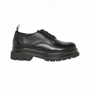 DIESEL D-Derbl- Derby DONNA in pelle con suola carrarmato NERO