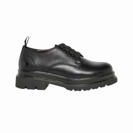 DIESEL D-Derbl- Derby DONNA in pelle con suola carrarmato NERO