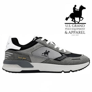 US POLO CLUB Scarpe Da Uomo Col. Grigia Con Dettagli Neri e Bianchi