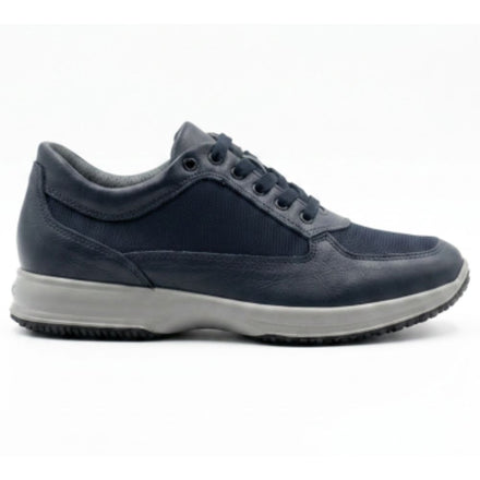 Sneakers Uomo IMAC Pelle e Tela Blu