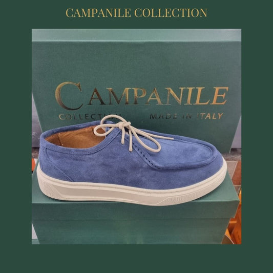 Campanile Collection Scarpe da Uomo modello Ingegnere in camoscio Col.Blu