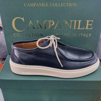 Campanile Collection Scarpe da Uomo modello ingegnere in pelle Col.Blu