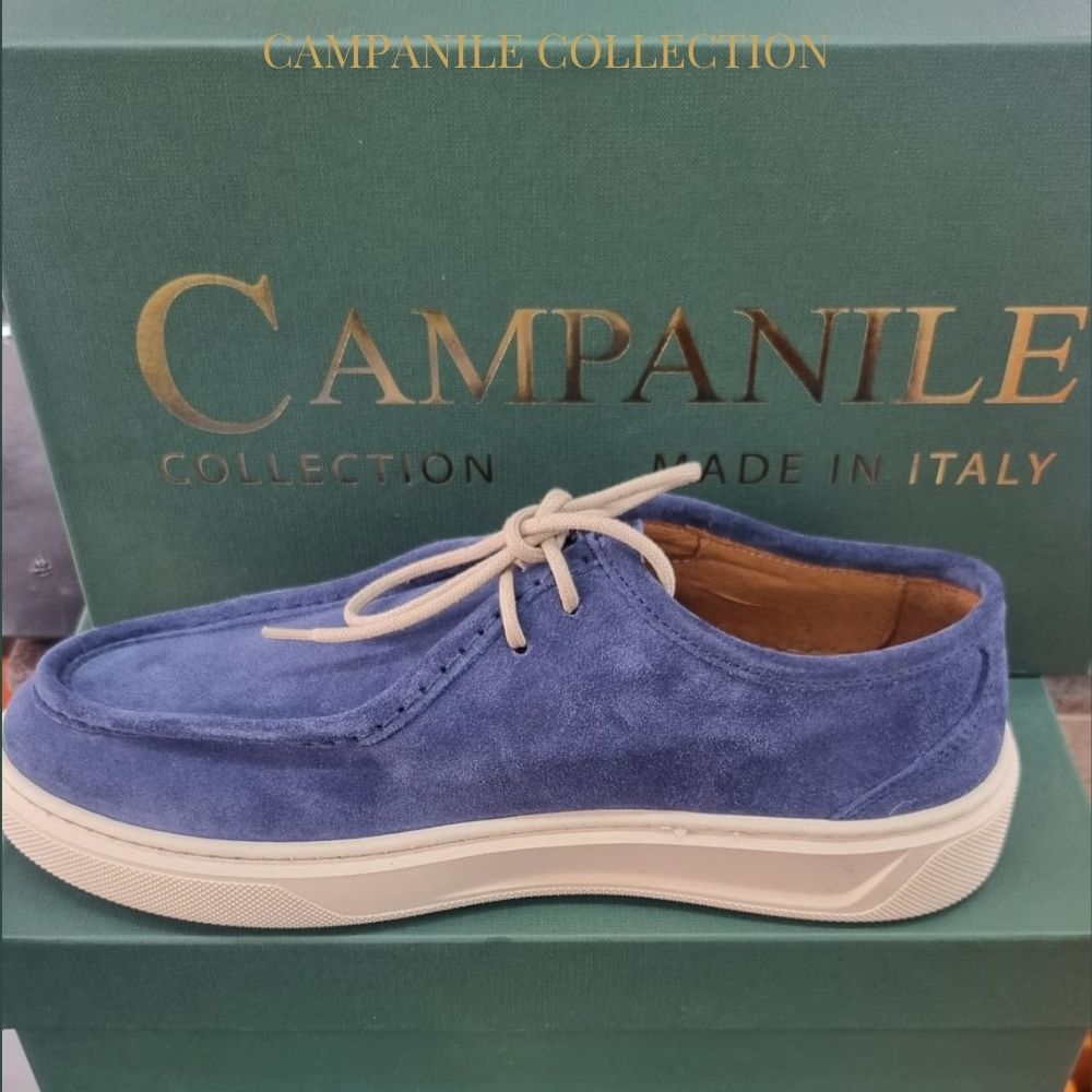 Campanile Collection Scarpe da Uomo modello Ingegnere in camoscio Col.Blu