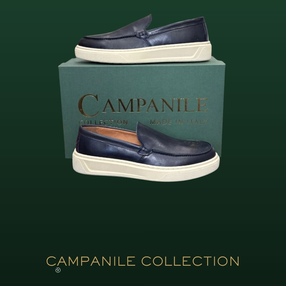 Campanile Collection Mocassino Uomo in pelle col.Blu
