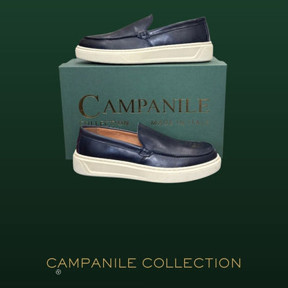 Campanile Collection Mocassino Uomo in pelle col.Blu